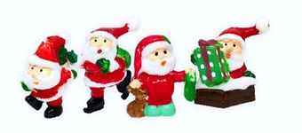 Picture of CUTIE SANTA PLASTIC CAKE TOPPER PICKS 6.5CM (2.55)